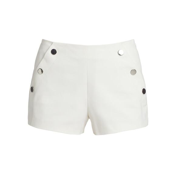 Ramy Brook 'Drew' White Cotton Button Detail Shorts Size OS - Picture 1 of 4